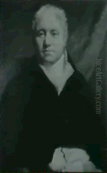 Portrait Of Sir Henry Steuart, Seated Half Length In A Black Jacket And White Stock Holding A Book....... - view 1