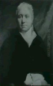 Portrait Of Sir Henry Steuart, Seated Half Length In A Black Jacket And White Stock Holding A Book....... by Sir Henry Raeburn