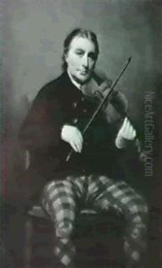 Neil Gow In Highland Dress, Playing A Violin by Sir Henry Raeburn