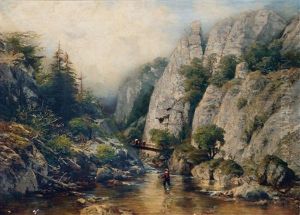 The Bode Valley With The Rostrappe by Hellmuth Raetzer