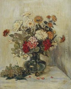 Fleurs Et Raisins