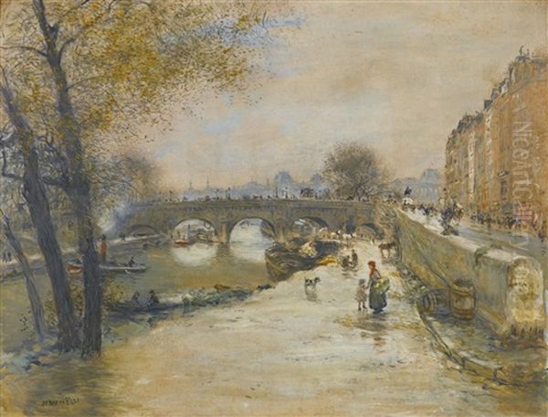 Le Quai Devant Le Pont Neuf - view 1