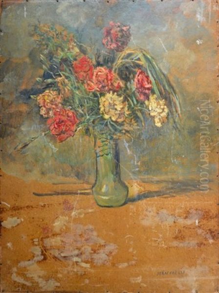 Bouquet D'oeillets Dans Un Vase - view 1