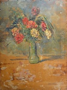 Bouquet D'oeillets Dans Un Vase