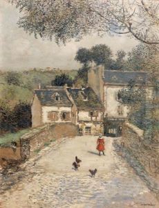 La Robe Rouge by Jean Francois Raffaelli