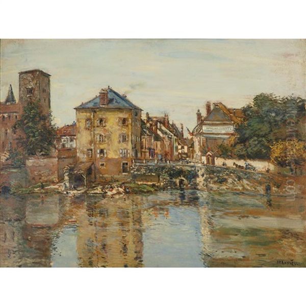 Washerwomen Along The Banks Of A River - view 1