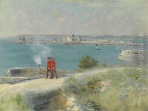 Soldiers In Jersey by Jean Francois Raffaelli