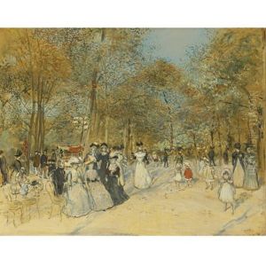 Les Champs-elysees by Jean Francois Raffaelli
