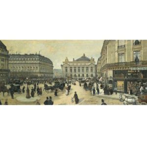 Place De L'opera, Paris by Jean Francois Raffaelli