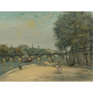 L'institut De France Et Le Pont Des Arts by Jean Francois Raffaelli