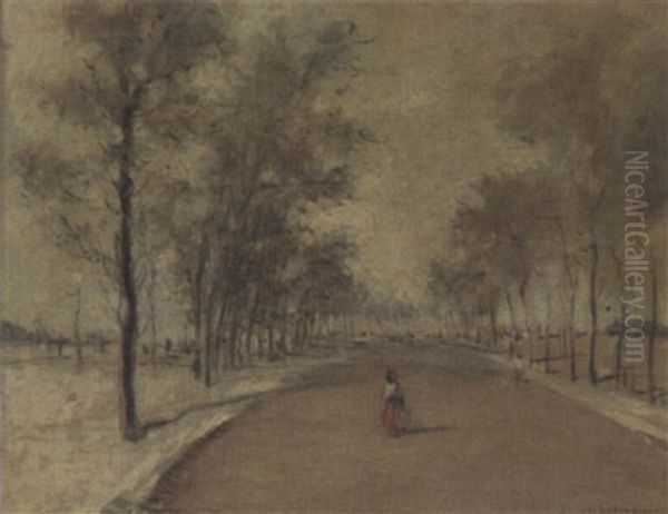 Figure On A Shaded Path - view 1