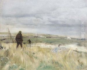 Fishermen Setting Out On A Winter Morning by Jean Francois Raffaelli