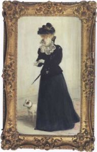 Elegante Au Chien by Jean Francois Raffaelli