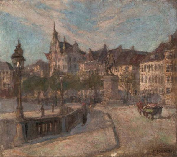 A French Town Square - view 1