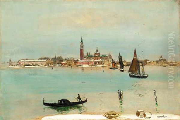 San Giorgio Sous La Neige, Venise - view 1