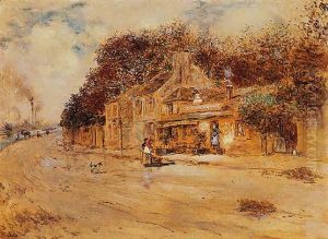 Restaurant By The Seine by Jean Francois Raffaelli