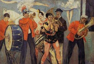 L'orchestre Des Saltimbanques by Jean Francois Raffaelli