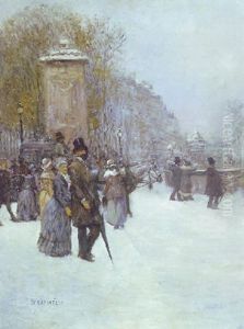 A Paris, La Promenade by Jean Francois Raffaelli