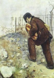 Homme Venant De Voler Un Pain Homme Venant De Voler Un Pain
