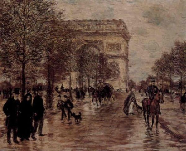 Les Champs Elysees, L'arc De Triomphe - view 1