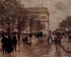 Les Champs Elysees, L'arc De Triomphe by Jean Francois Raffaelli