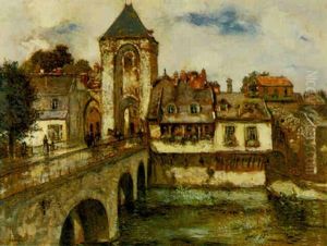 Le Pont De Moret Sur Loing by Jean Francois Raffaelli