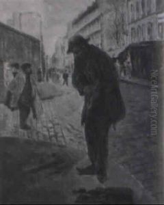 Beggar On A Parisian Corner by Jean Francois Raffaelli