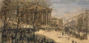 Place De La Madeleine by Jean Francois Raffaelli