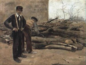 Wood Cutters by Jean Francois Raffaelli
