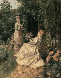 In The Garden by Jean Francois Raffaelli