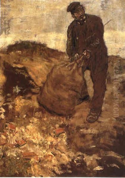 An Old Man With A Sack - view 1