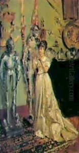 Dame Im Salon by Jean Francois Raffaelli