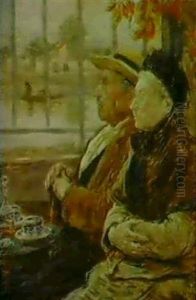 L'heure Du Cafe by Jean Francois Raffaelli