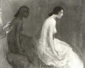 Le Sculpteur Et Son Modele by Jean Francois Raffaelli