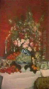 Nature Morte Au Bouquet by Jean Francois Raffaelli