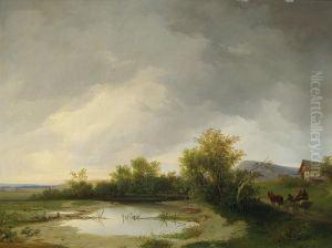 Returning Home Before The Storm by Ignaz Raffalt