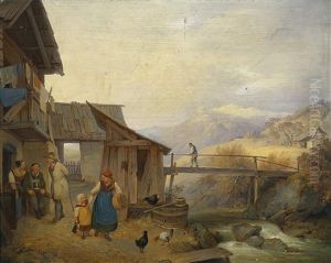 Bauernhofidylle In Den Alpen