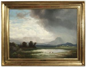 Weite Wolkenverhangene Landschaft, Wohl Im Chiemgau