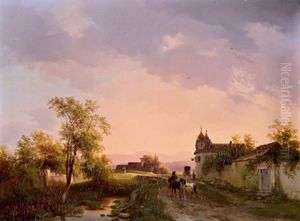 Abendstimmung Vor Dem Gasthaus