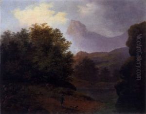 Landschaft Mit Figurlicher Staffage by Ignaz Raffalt