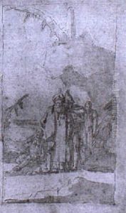 A Group Of Figures Including An Oriental And A Soldier by Giovanni Raggi