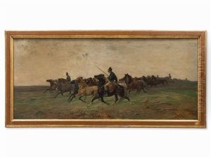Horse Drovers In The Steppe