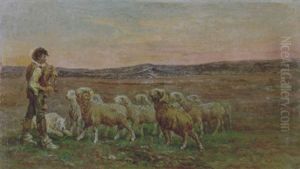 Pastore E Capre Nel Paesaggio