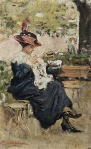 La Cucitrice Al Parco by Raffaele Ragione