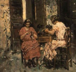 Donne Che Cuciono by Raffaele Ragione