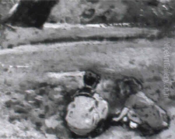 Two Children Playing - view 1