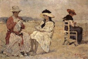 Donne Sulla Spiaggia by Raffaele Ragione