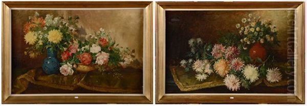 Natures Mortes Aux Fleurs (pair) - view 1
