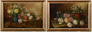 Natures Mortes Aux Fleurs (pair) Natures Mortes Aux Fleurs (pair)