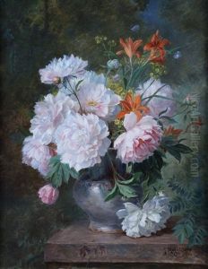Bouquet De Fleurs Dans Un Vase by Jules Felix Ragot